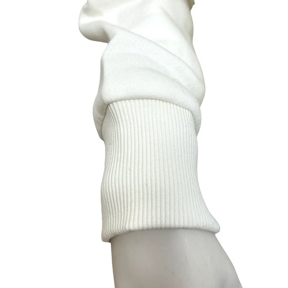 Asos Design Women’s White Sweatshirt S Collar V-Neck Rib Trim Drop Shoulder - Picture 9 of 10